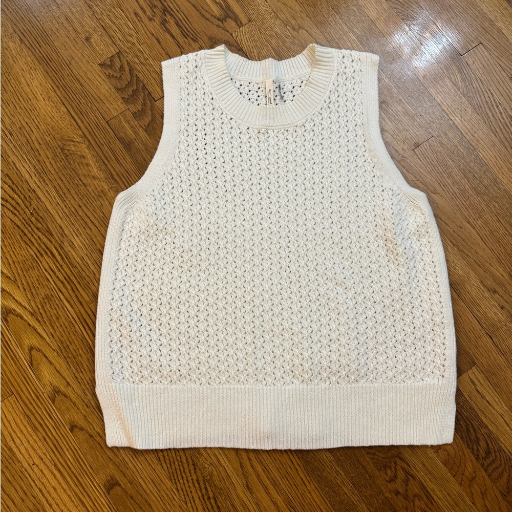 BE COOL Cream Sleeveless Knit Sweater